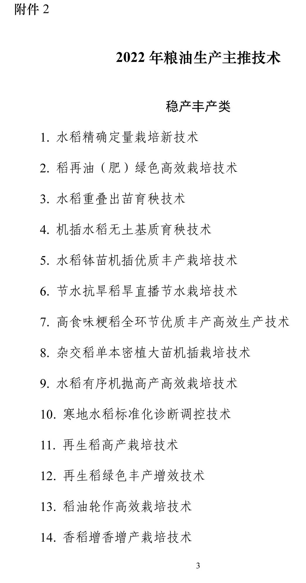 2022年糧油生產(chǎn)主導(dǎo)品種及2022年糧油生產(chǎn)主推技術(shù)